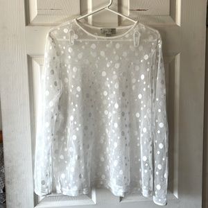 Sheer polkadot blouse